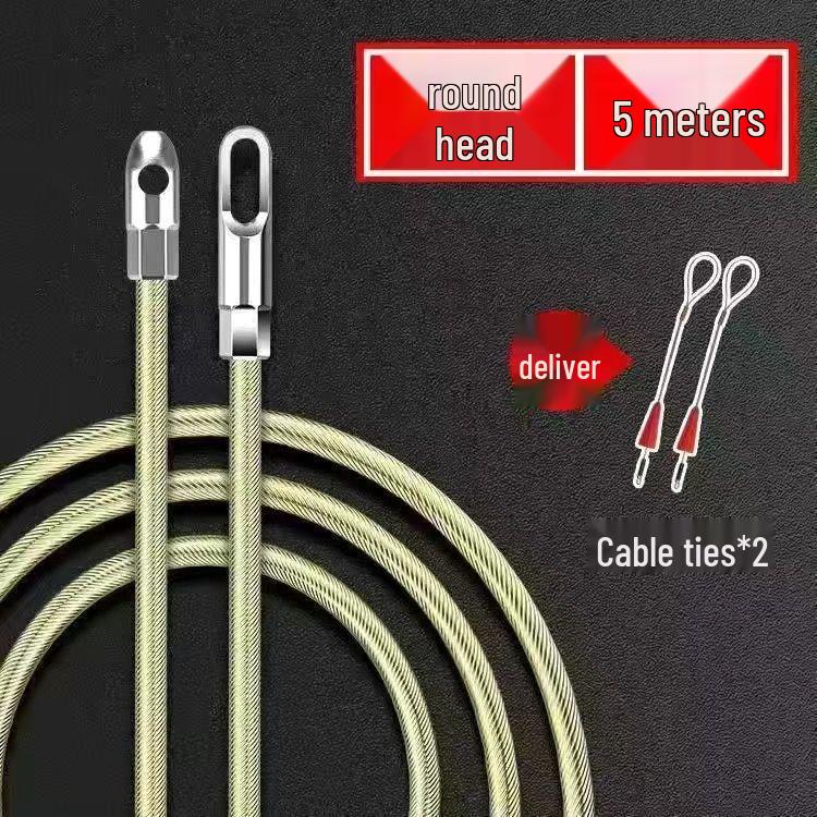 Elektriker Drahtzieher: Stahlfeder-Einziehband für verdeckte Glasfaserkabel mit Flachkopf