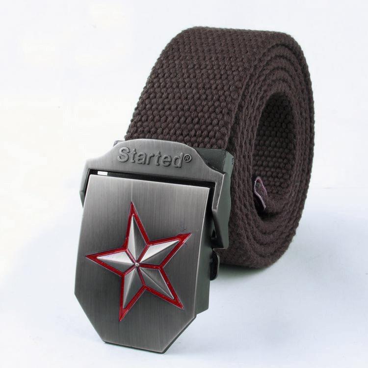 

Мужской и женский универсальный ремень с автоматической пряжкой для отдыха, матросского танца, тканый кожаный ремень, трендовый брючный ремень, парусиновый ремень 110cm