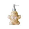 Cute teddy bear bath bottle hand sanitizer bottle creative home ceramic packaging container hand-painted underglaze color
