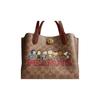 Coach X Peanuts Signature Canvas Leather Trim Tote Bag for Daily Use