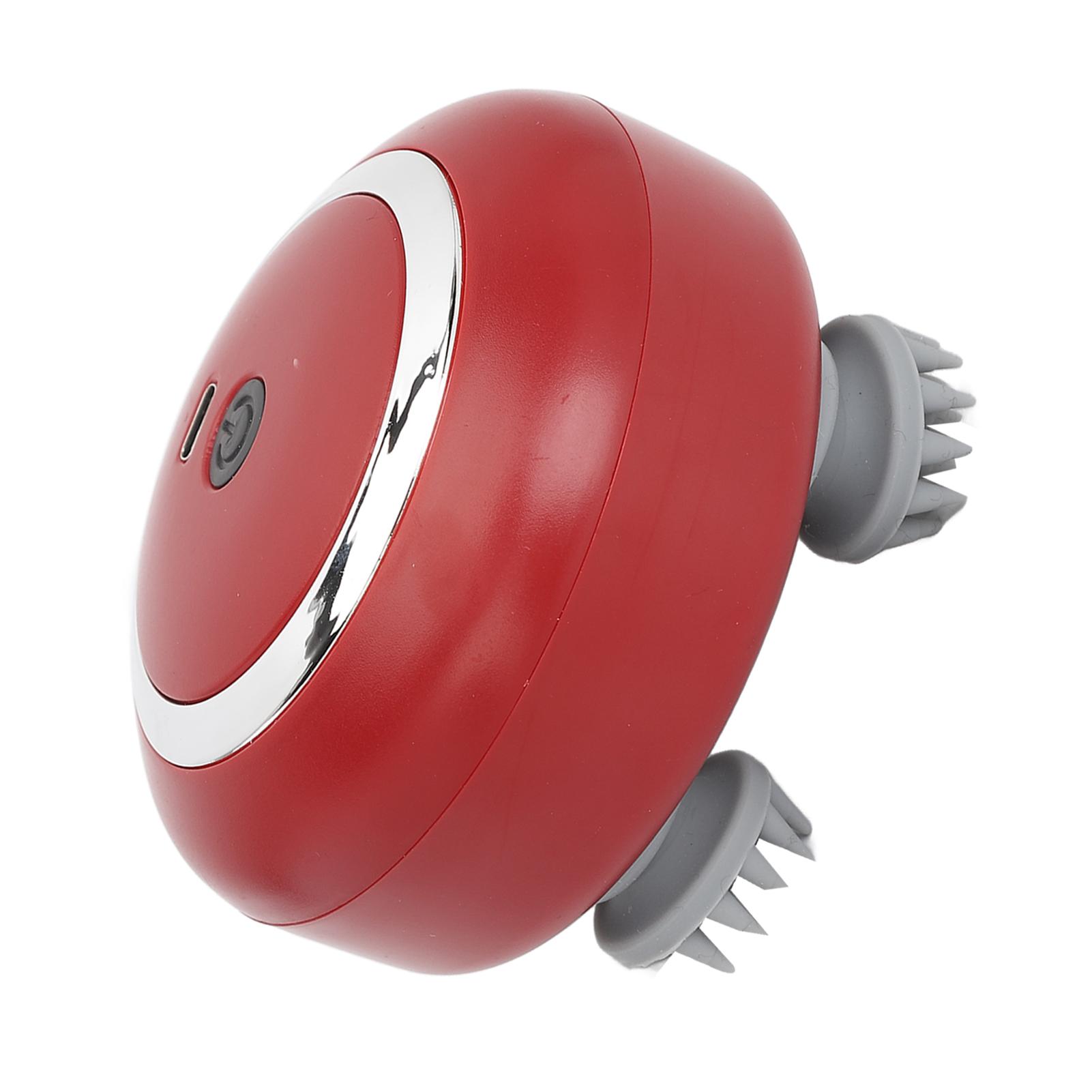 

Electronic Head Scalp Massager Kneading Vibration Multi Functional Handheld Hair Scalp Massager Red