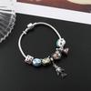 The Nightmare Before Christmas Enamel Charm Bracelet Jack Skellington Sally DIY Couple Beads Bangles Gifts for Lovers