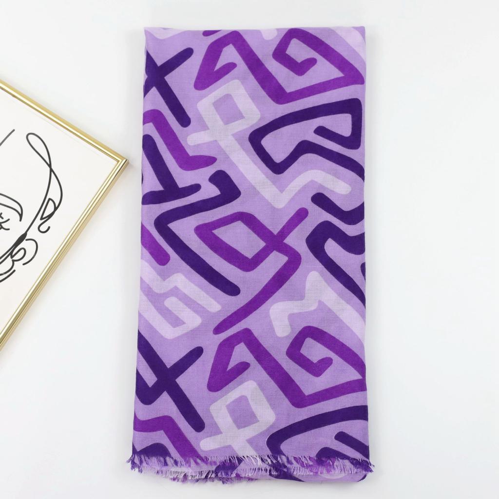 2024 Jaro a podzim Zima Nový Dlouhý tenký šátek z bavlny a konopí Cestovní univerzální teplý šátek na opalování pro ženy