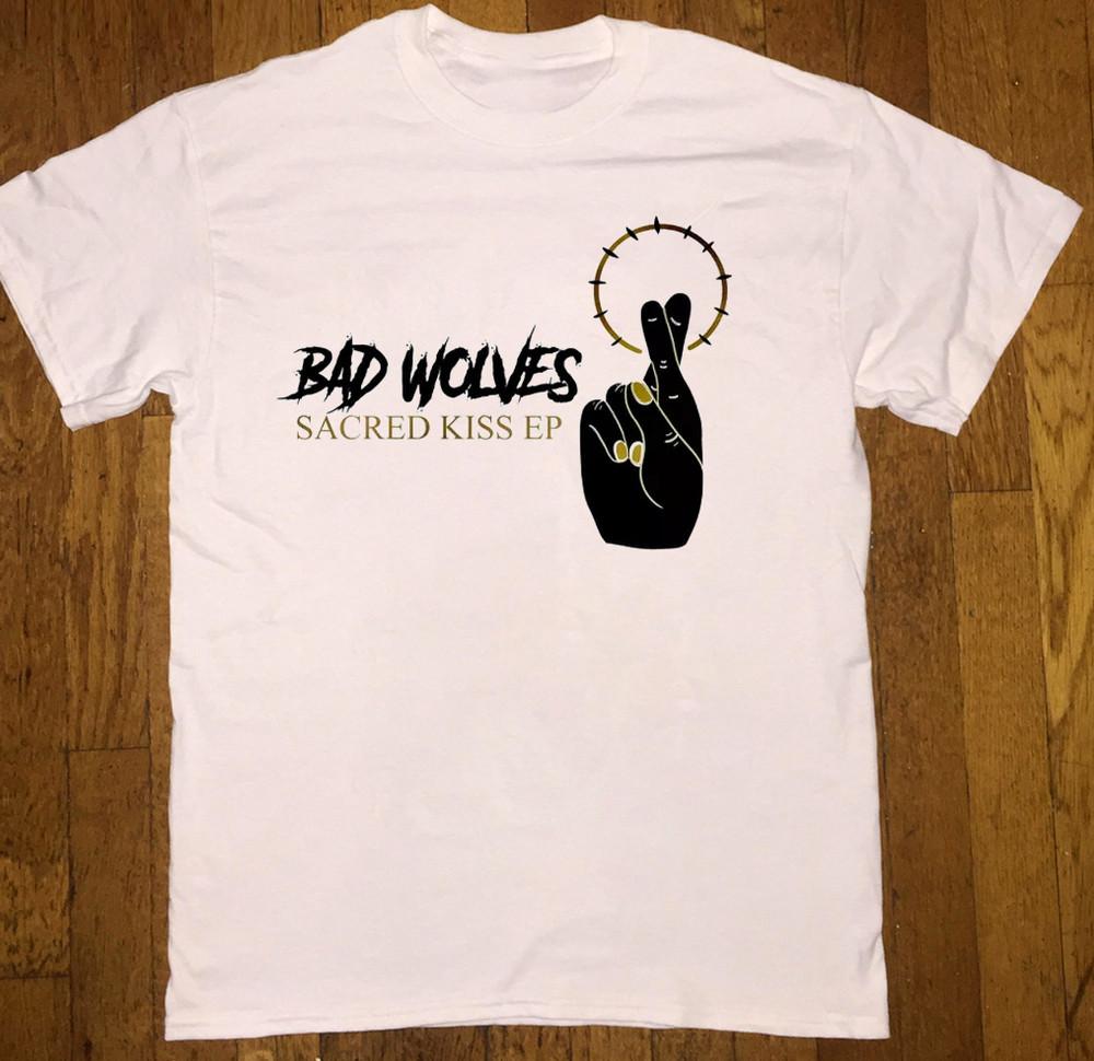 Коллекция Bad Wolves Sacred Kiss EPT Футболка Белая Все Размеры S - 5XL Унисекс Футболка XXXXL