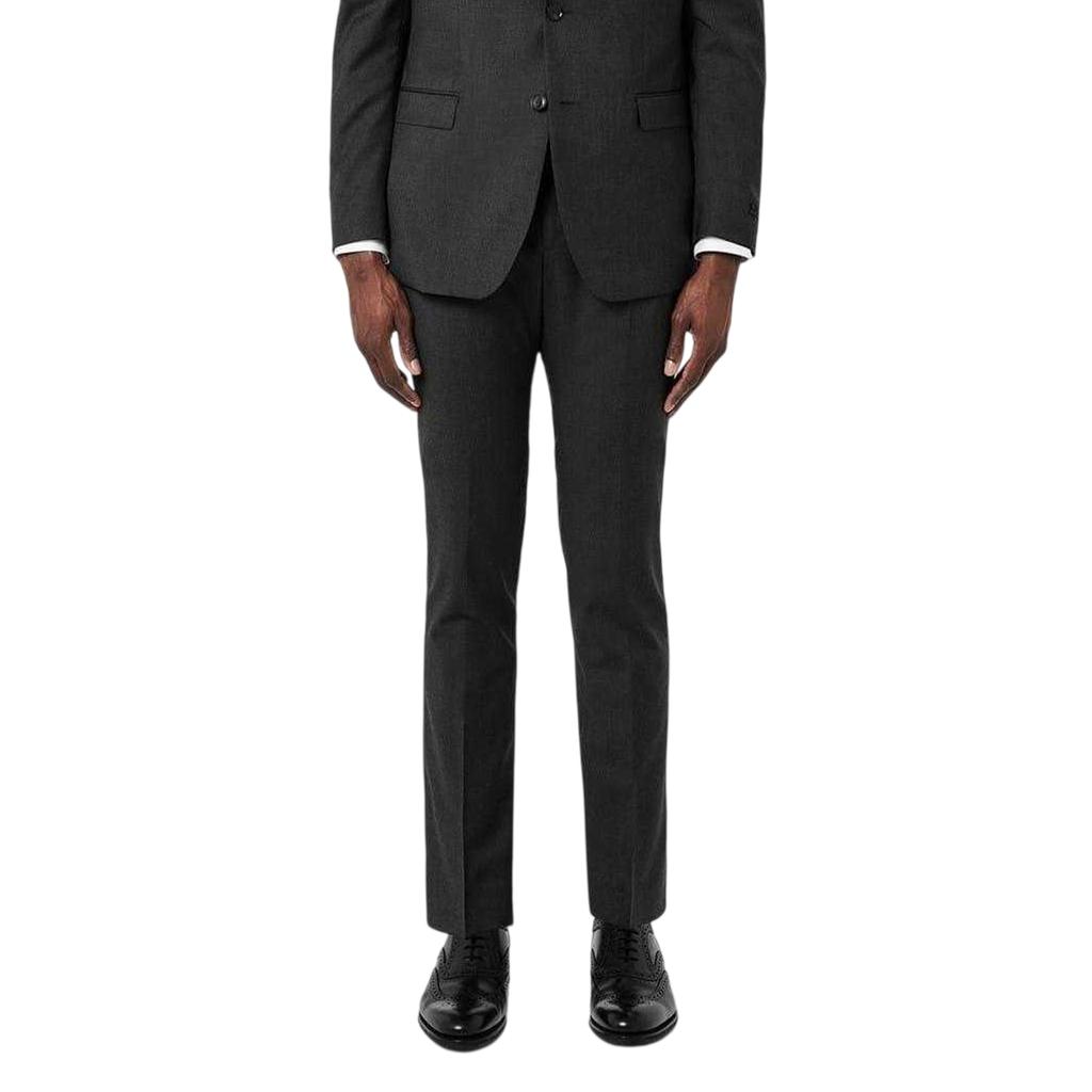 Without Prejudice Mens Wool Blend Tapered Leg Slim Suit Trousers