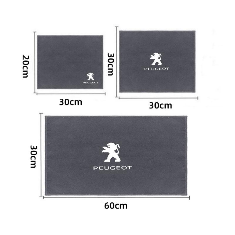 Car Cleaning Brush Wash Towel Water Absorbent Coral Velvet Cleaning Accessories for Peugeot 208 3008 308 2008 207 107 508 5008