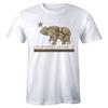 California Republic Flag T-Shirt Cali CA Grizzly Distressed Bear Men's Tee Shirt Unisex T-Shirt