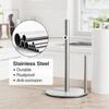 Kitchen Roll Paper Towel Rack Bathroom Stainless Steel Standing Paper Holder Silver Tissue Napkins Rack Home Table Decor