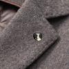 DAISHU Men's Detachable Down Liner Wool Blend Overcoat