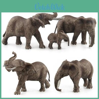 African Elephant Pvc Collectible Figurine Set For Kids Playroom And Nature Enthusiasts