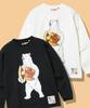 [go Slow Caravan] 332802 Super Heavy USA/C Dorayaki Kikuma Long Sleeve T-Shirt, White, Size L