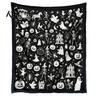Cozy Bed Throw for Creative Adults Halloween DIY Coloring Blanket, Blanket with Ghost Patterns, Color Your Machine Washable Sofa Own And Kids,