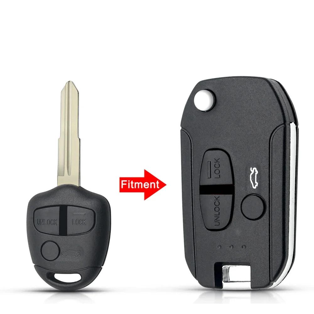 2/3 Button Modified Flip Car Remote Key Shell Case For Mitsubishi New Asx Grandis Outlander Lancer-Ex Right Left Blade