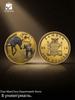 Zambian commemorative coin dedicated to the * * * idam of animals, a set of 12 collectible coins, gold color.