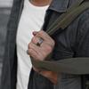 Retro Wave Traces Ring For Men Zinc Alloy Color Punk Gothic Hiphop Open Ring Trendy Accessories Handmade Copper Zircon Unisex Gift