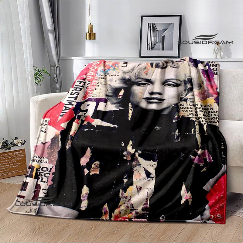 Marilyn Monroe Printed blankets picnic blanket Warm Flannel blankets Soft and comfortable blanket bed linings Birthday Gift