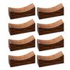 Wooden Chopstick Rest Rack Set 8 Dishwasher Safe Japanese Style Design Simple Elegant Coffee Color.