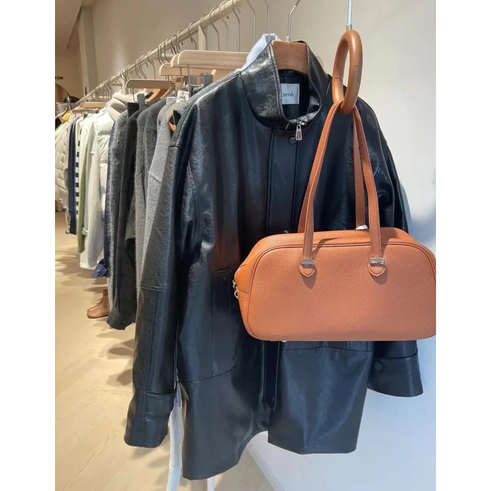 Korean Version Small Canvas Messenger Bag Togo Cowhide Large Capacity Preservation Ball Bag 2025 Real Leather Bag Handbag