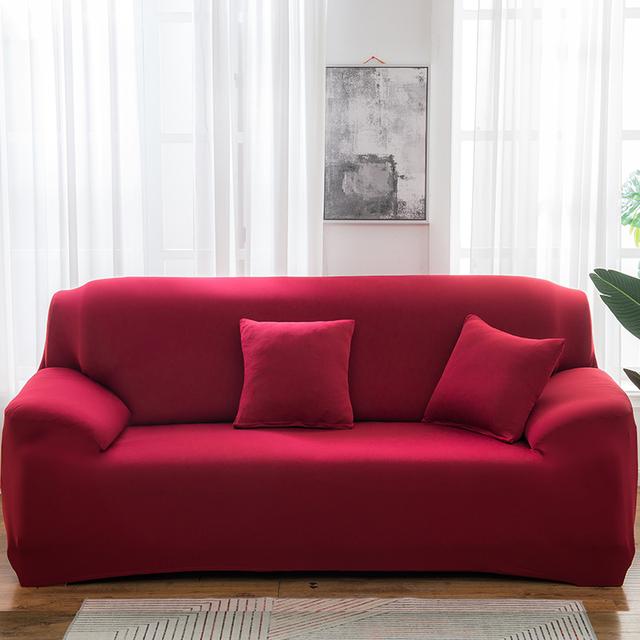 Waterproof Dark Grey Sofa Furniture Cover Elastic Sofa Covers Designed For Living Room Plain Couch Slipcovers Funda De Sofa Furniture Couverture De