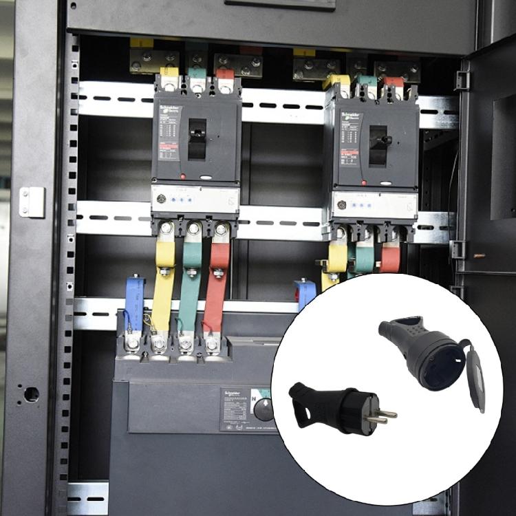 Industrial Waterproof Socket Plug Electrial Grounding European Connector With Cover Electrial European Connector