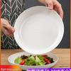 Large Round Disposable Dinner Plate - Thickened Rice Husk, Food-Grade, Ideal for Weddings & New Year Celebrations
