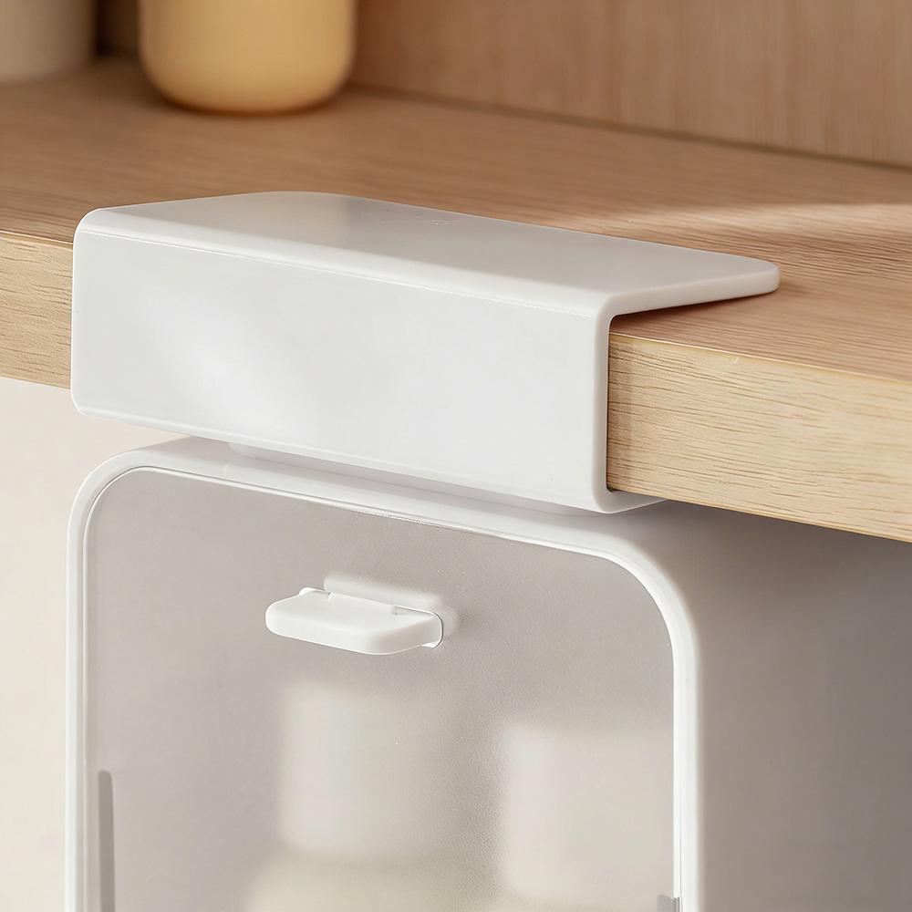 Bathroom Storage Rack Collapsible Storage Box Hanging Box Under The Cabinet Dust-proof Flip Cover Cosmetics Remover Cotton Swab