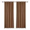 Wabi-Sabi Style Linen Blackout Curtain for Office, Living Room, Bedroom – Solid Color, Heat Insulating