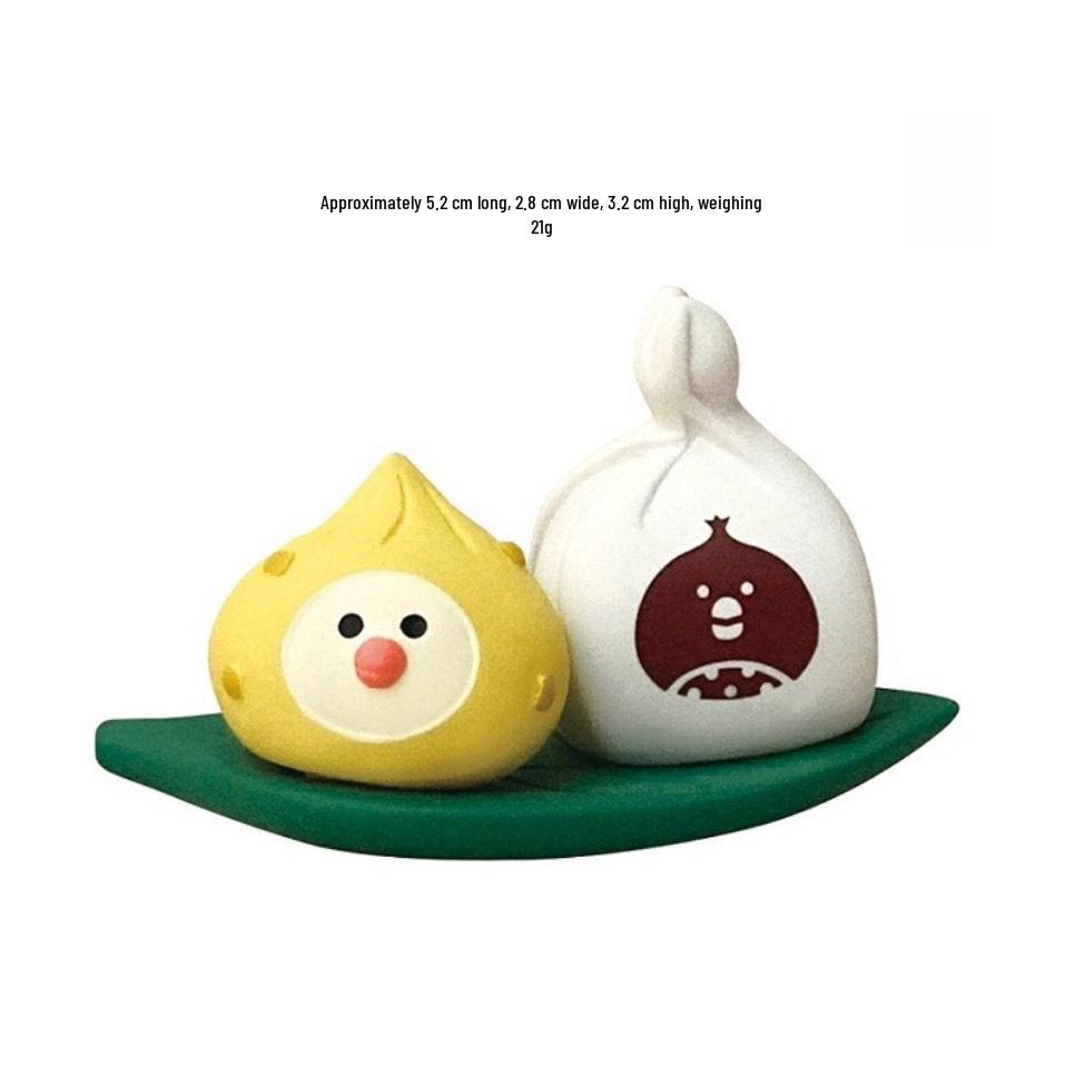 ZAKKA Autumn Harvest Resin Cat Figurine with Persimmon Tree - Trendy INS Blind Box Ornament