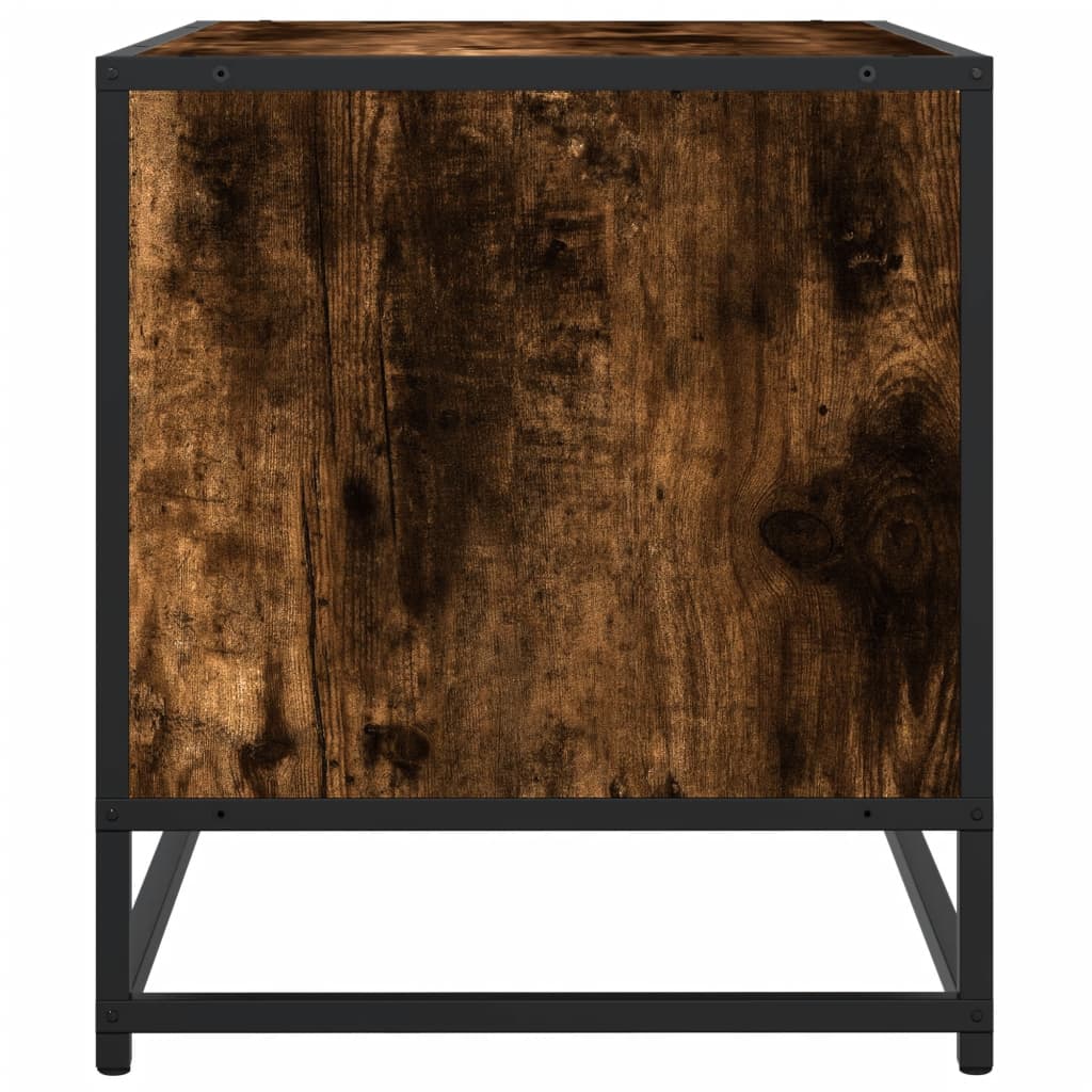 TV Cabinet Smoked Oak 91 x 40 x 46 cm Particleboard and Metal