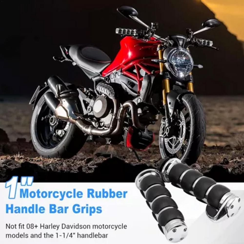 1 Zoll Motorradgriffe 2X 1 Zoll Motorradlenkerabdeckungen Rutschfeste ATV-Lenkergriffe Spike Motorrad Gasgriff Für