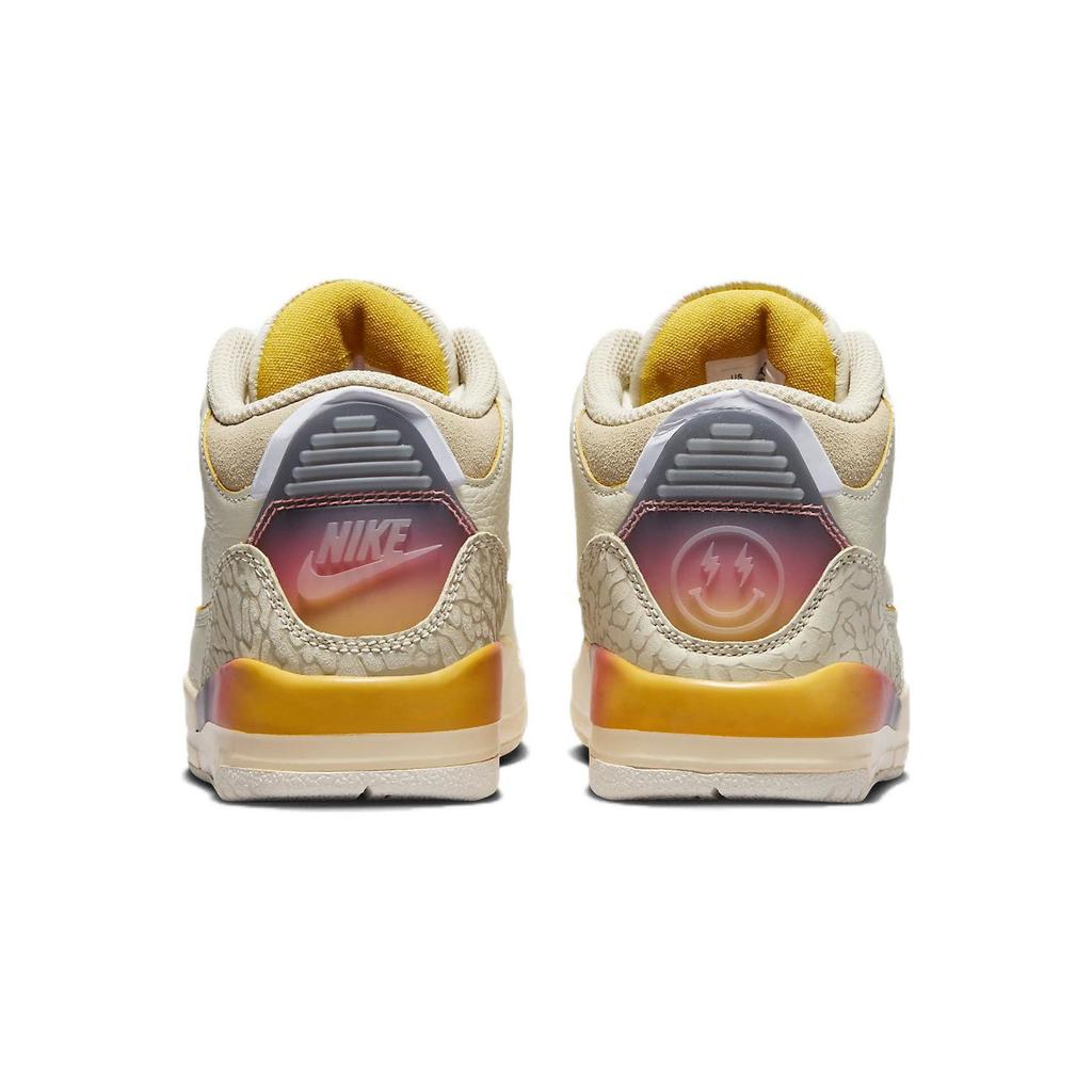 J. Balvin X Air Jordan 3 Retro PS Medellín Sunset Kids Sneakers Cream Multi-Color FN0346-901