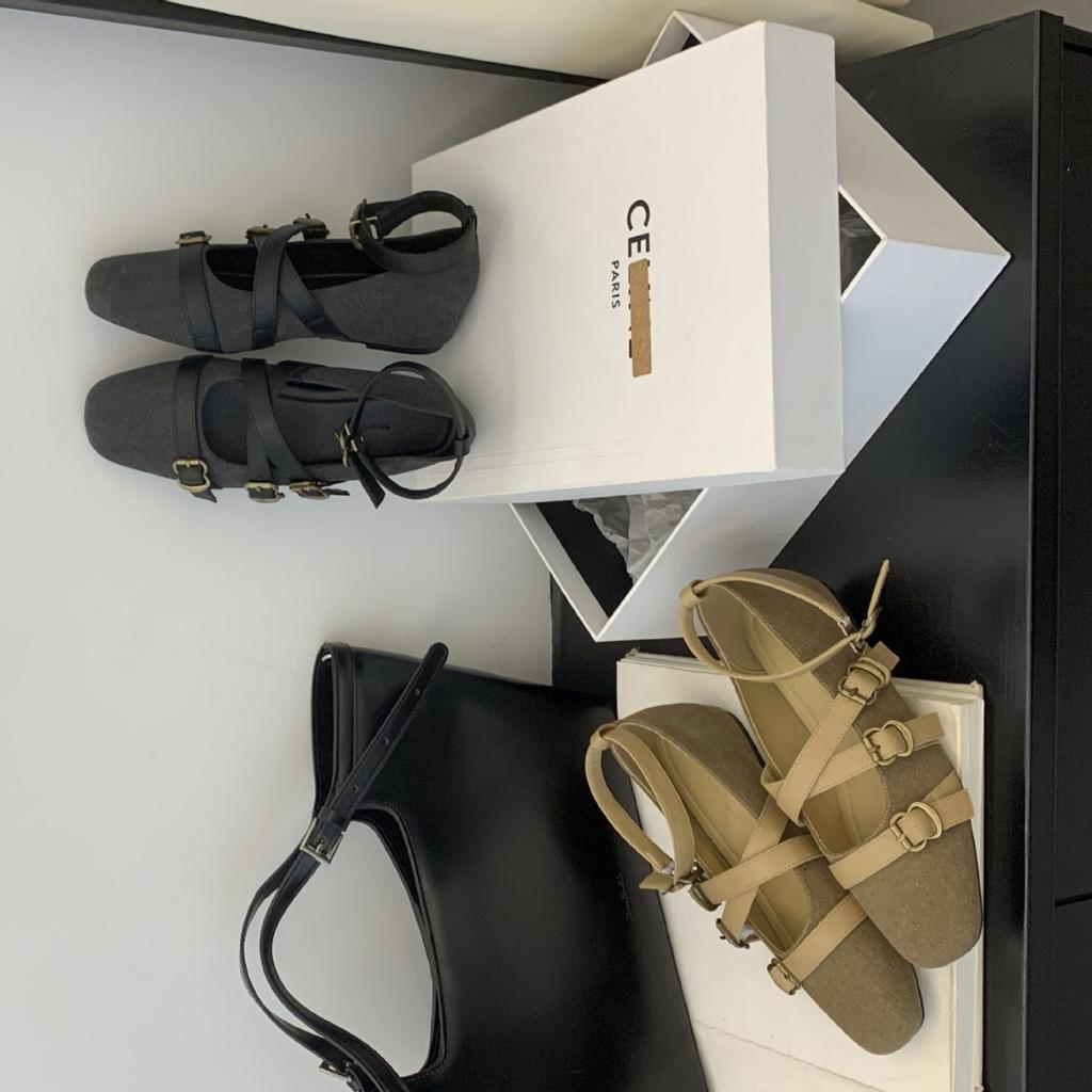 ~ Flat-soled Women's Single Shoes Pointed Spring New Fairy Retro Ladyshoes Black Versatile Flat Heel Light Mouth Soft Sole Grandma