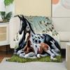 1PC Throw Contemporary Style Printed Power Wolfs Animals Flannel Blanket for Couch Bed Sofa Comfy Warm blankets Perfect Gifts