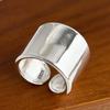 925 Sterling Silver Rings for Women Couple Minimalist Handmade Simple Wide Simple Ring Fine Jewelry Gift Prevent Allergy