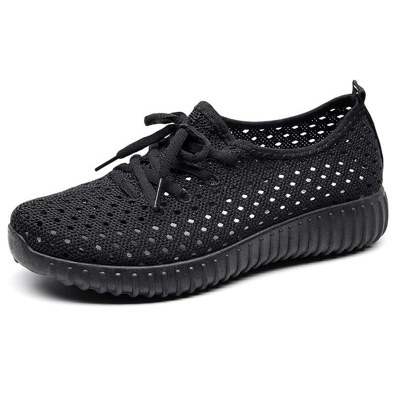 

Літнє сітчасте взуття. Жіноче взуття з сітчастої тканини. Повітропроникне взуття для відпочинку. Спорт. 39 чорний