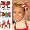 Delightful Christmas Themed Bow Hair Clips With Sparkling Reindeer And Snowflakes