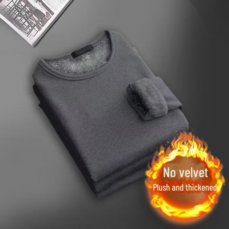 Men's Slim Fit Thermal Long-Sleeve Crew Neck Shirt