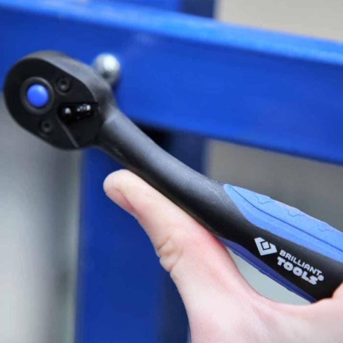 Cliquet 1/4'' - BRILLIANT TOOLS - BT020900 - Réversible - 72 dents - Éjection des douilles