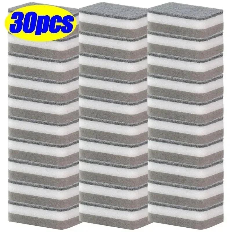 5-50Pcs Double-sided Cleaning Spongs Household Scouring Pad Kitchen Dish Cloth Auto Sponge Wipe Cleaning Towels Accessories