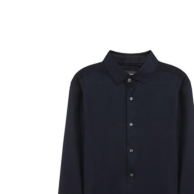 Emporio Armani Solid Slim Fit Long Sleeve Shirt Men shirts Deep-Navy-Blue 8N1CG11JUVZ0920