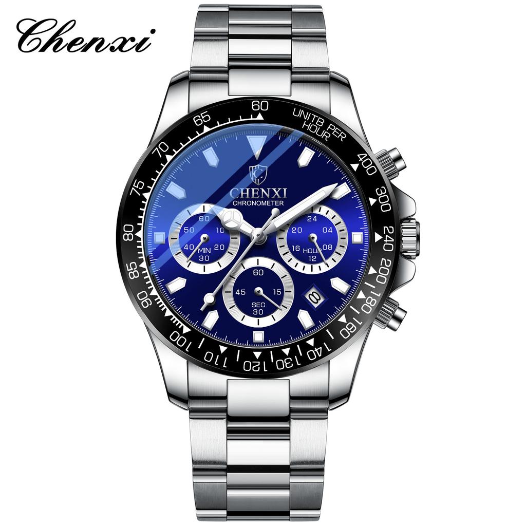 Men Watch Steel Luminous Watches Men's Army Military Quartz Wristwatch Chronograph Male Clock Relogio Masculino