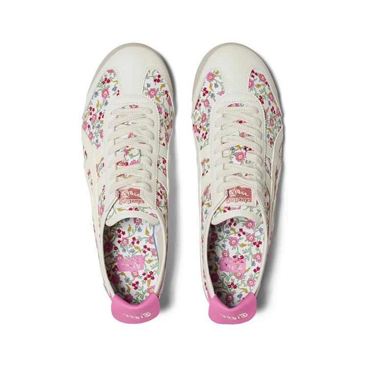 Onitsuka Tiger Mexico 66 Comfortable Versatile Printed Non-Slip Lightweight Low-Top Casual Shoes Unisex sneaker Pink 1183C392-101