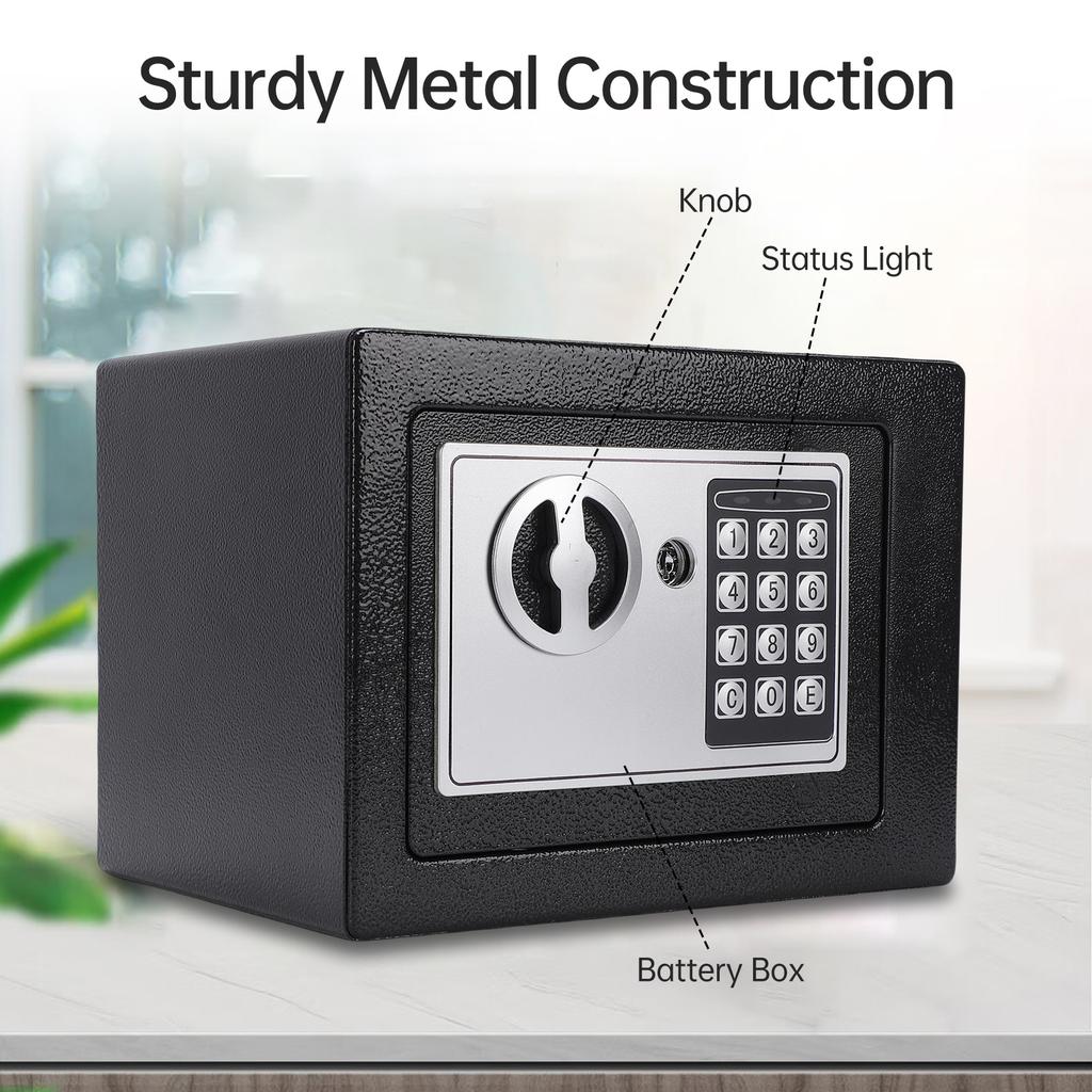 Home Safes Fireproof Waterproof Box + Document Bag with Coin Slot Keypad Digital Home Security for Documents Money Gold