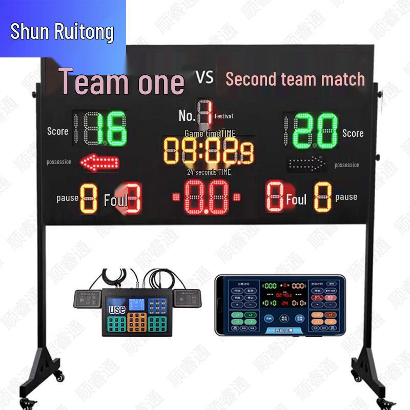 Wireless Electronic Multi-Sport Scoreboard with 24-Second Timer