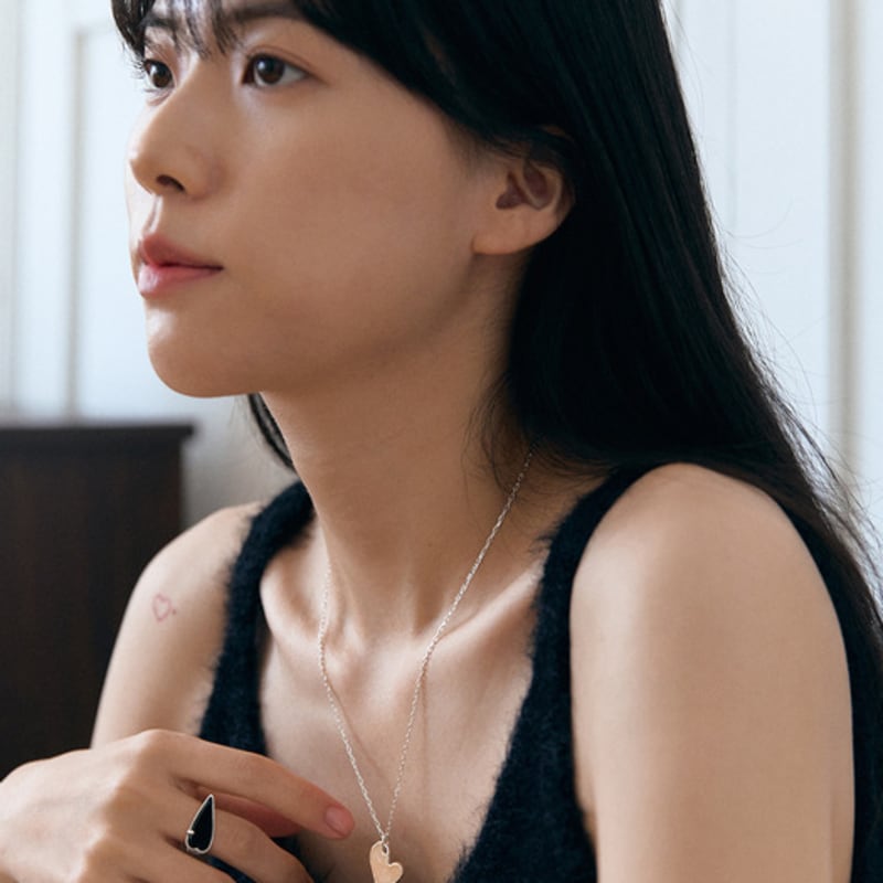 goyu HEART FOR ME NECKLACE (SILVER)