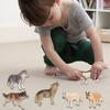 Wolf Figurines Set Realistic Wolf Family Figures Educational Toys Cake Toppers for Kids Aged 3 Years Old and U
