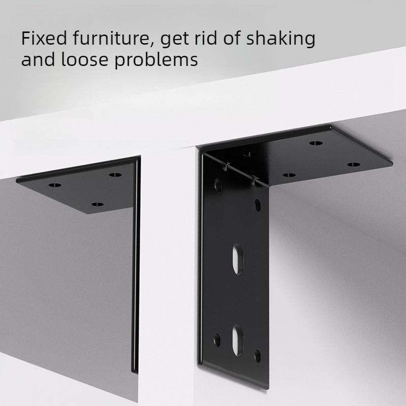 2pcs Corner Brackets Adjustable Hole Position Right Angle Wall Shelf Wall Shelf Laminate L-shaped Triangle Bracket