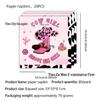 Pink Cowgirl Party Tableware Set: Gun & Rose Series Cups, Plates, Decorations
