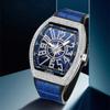 Men Wristwatch Automatic Quartz Clock Male Rhinestone Arabic Numeral Dial Watch