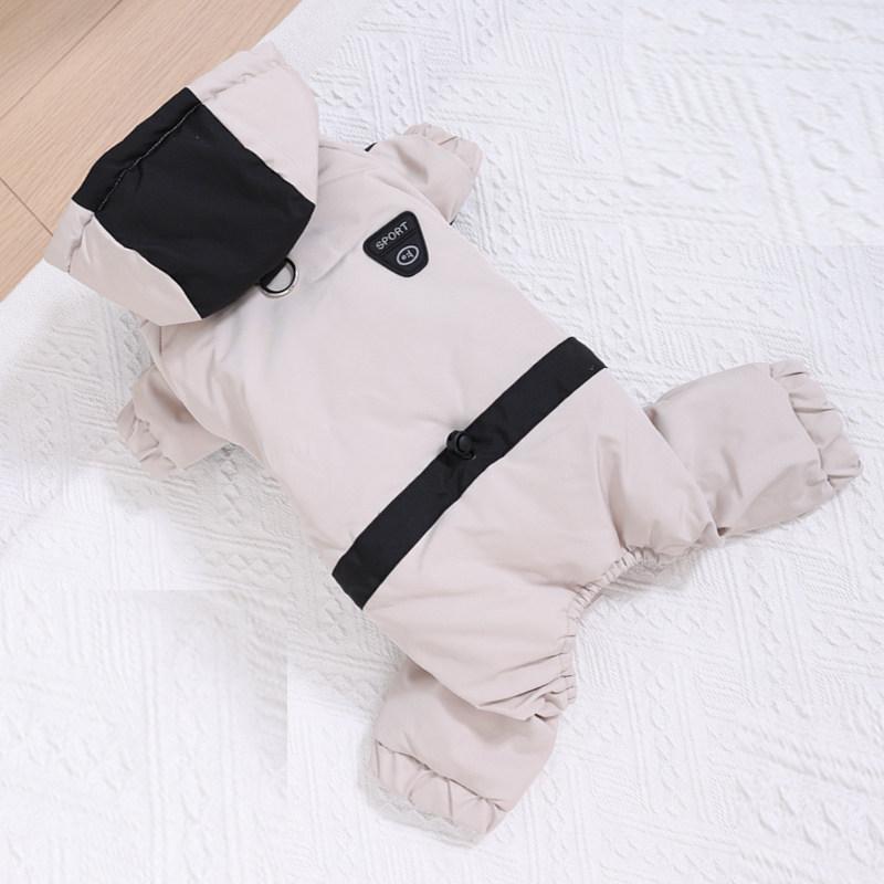 

Windproof Cotton Jacket for Small & Medium Dogs - Autumn/Winter Style, Four-Legged Design, Includes Leash, Ideal for Teddy & Shiba Inu. L (8-11 kg)